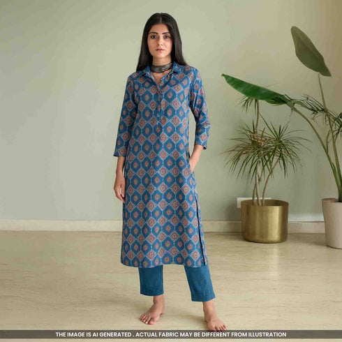 Printed Cambric Cotton Fabric- F4772